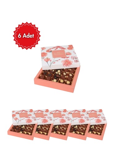 Bolçi Flower Kutu Spesiyal Çikolata 350 Gr - 6'lı Avantaj Paketi Hediye Seti