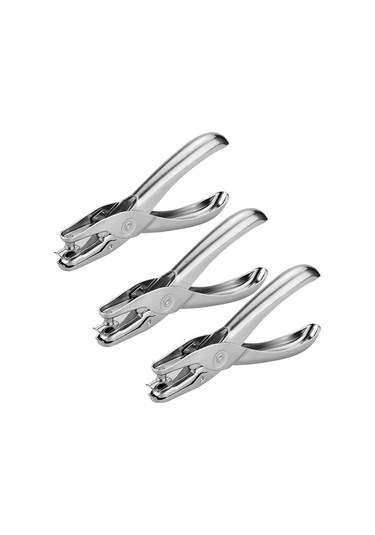 Ccgloball Adet Tek Delik Zımba El Tek Yuvarlak Kağıt Pense Zımba Zımba Tek Delik Krom Metal Delici Kağıt Kartı Için