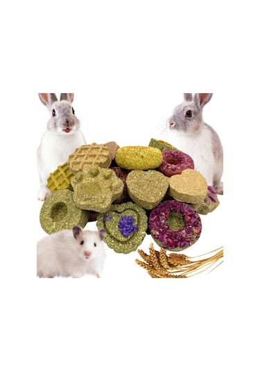 Tavşan Hamster Doğal Çiğneme Oyuncağı 24 Parça