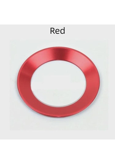 Araba Stil Direksiyon Amblemi Dekoratif Daire Halka Aksesuarları Kırmızı