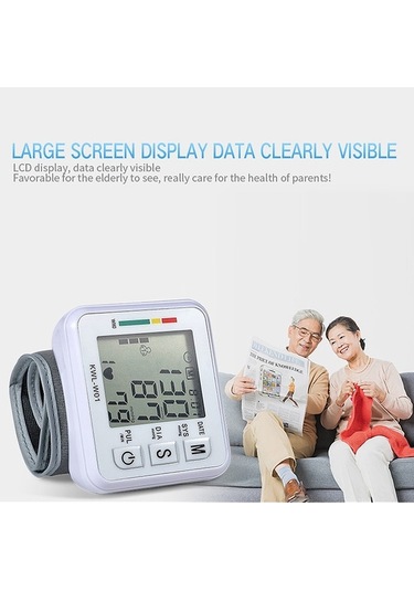 Didadodo Bilek Tipi Tansiyon Aleti - Otomatik Ölçüm, Lcd Ekran Ve Sesli Uyarı İle Akıllı Nabız Takip, Sesli Uyarılı