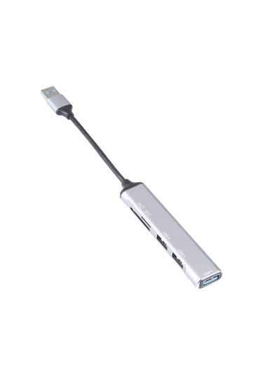 Sones 5'i 1 Arada Usb 3.0 - Sd / Tf Kart Yuvası + 3 Usb 3.0 Bağlantı Noktalı Çok İşlevli Yerleştirme İstasyonu Hub'ı Gümüş