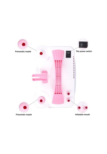 Supermarket1 Ev Ve Parti Kullanımı İçin 600w Hızlı Balon Şişirici, 2 Ağızlı Pompa, 220v, Pembe-beyaz, Eu Standartı