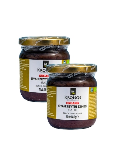 Kroisos Organik Siyah Zeytin Ezmesi 2 X 180 Gr 180 G