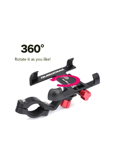 360 Döndür Kartal Pençesi Biyonik Bisiklet Telefon Tutucu Dağı Alüminyum Bisiklet Motosiklet Gidon Cep Telefonu Standı Braketi Siyah Siyah