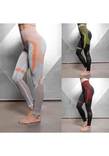 Wezone Kadınlar İçin Yüksek Bel Nefes Alabilen Baskılı Yoga Taytı, Koşu Ve Spor Giyim Yeşil