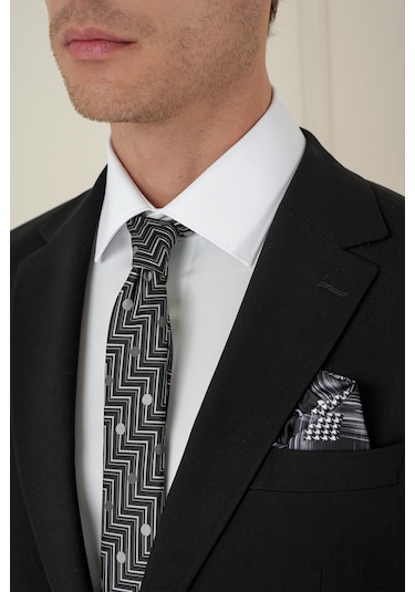 Efor Tk 2021 Slim Fit Klasik Mono Yaka Klasik Siyah Takım Elbise Siyah