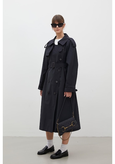 Manuka Kopenhag Oversıze Trençkot Siyah
