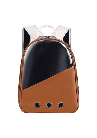 Pu Pet Çanta Kediler Ve Köpekler Gezi Taşıma Kapsül Çift Omuz Sırt Çantaları Model 1 Haki