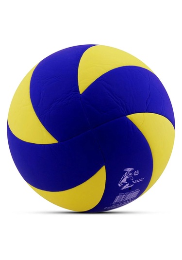 Voleybol Topu Soft Touch Yapıştırma Yumuşak Yüzey 18 Panel 5 Num Lacivert - Sarı
