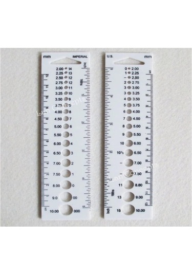 Örgü Şişleri İçin Ölçüm Cetveli Pratik Örgü Şişleri Ölçü Tablosu