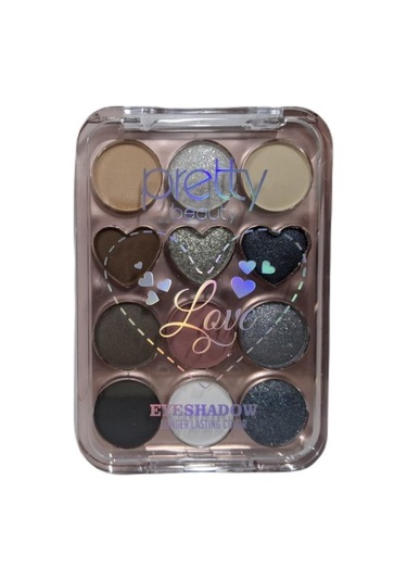 Pretty 12li Far Eyeshadov Longer Lasting Color No 01 001 Beige