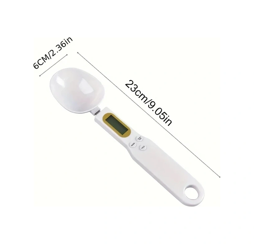 Willowhaven Kolzp Hassas Dijital Terazi 0.1g-500g Lcd Ekranlı Mutfak Ölçüm Kaşığı Beyaz Beyaz