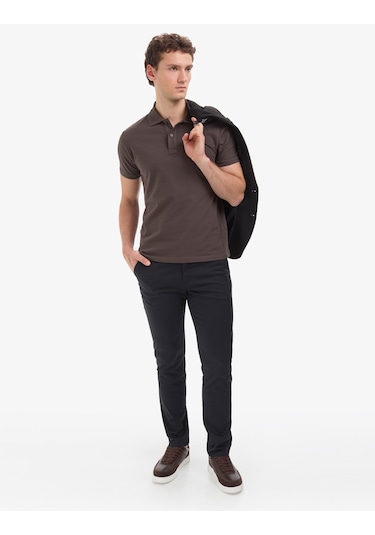 Pierre Cardin Erkek Koyu Kahverengi Tişört Basic 50321128-vr084