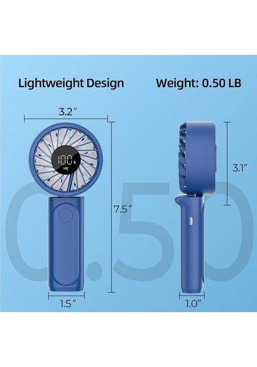 Fortunelane Peiyuu Masaüstü/el Fani, 6 Hızlı, 4000mah Şarj Edilebilir, 15db Sessiz, Kırmızı, Usb-c Kablolu, Ev/ofis İçin