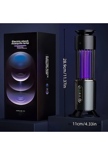 Boatshop1 Grey Usb Şarj Edilebilir Sivrisinek Kovucu Yatak Odası Ofis Ve Açık Hava İçin Çift Tasarım Sessiz Taşınabilir Büyük Pil Kapasiteli