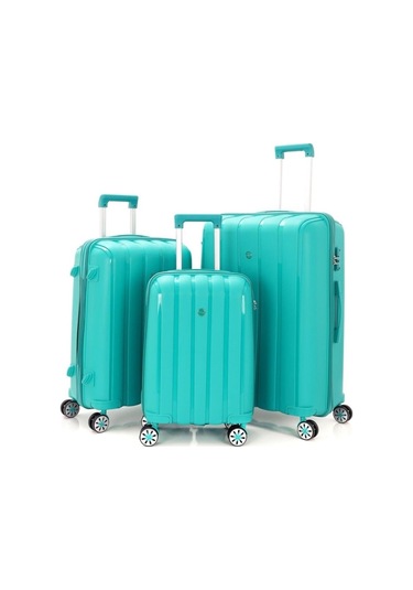 Dört Tekerlekli 3'Lü Set Polipropilen Kırılmaz Valiz