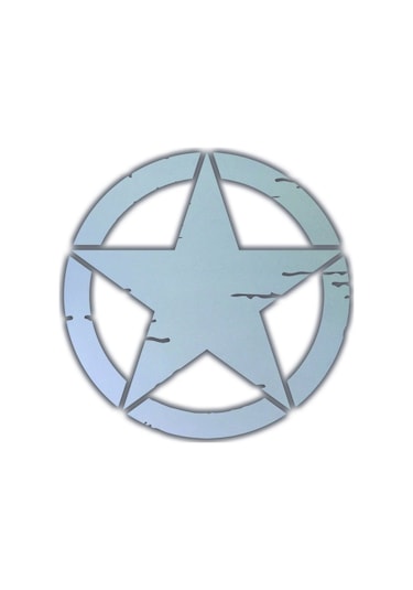 2'li Küçük Boy Eskitilmiş Askeri Yıldız Seti Reflektif Sticker Çınar Extreme