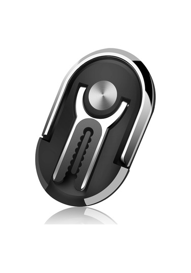 Hombey Araç Vantilya Telefon Tutucu - 360 Döner Çift Fonksiyonlu Zincirleme, El İle Kullanmadan Navigasyon, Kayma Engeli Siyah