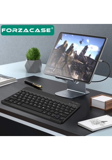 Tablet Telefon İçin Kare Tuş Bluetooth Klavye - Fc755 Beyaz