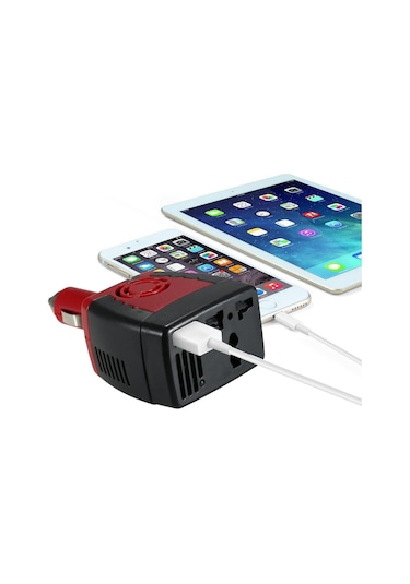 150w Dc 12v Ac 220v Invertör Otomatik Gerilim Dönüştürücü Araba Güç Inverter Adaptörü Sigara İle