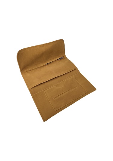 Açık Kahverengi Süet Tütün Kesesi Çantası Tütünlük pz66