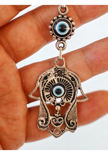 Moncuk Design Nazar Boncuklu Fatımanın Eli Metal Anahtarlık