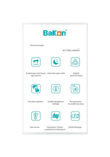 Bakon 852mx İntelligent Isı Ayarlı 2 İn 1 Havya İstasyonu 1000w