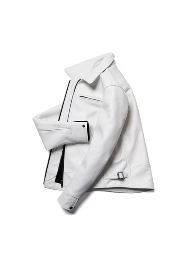 Beyaz Hakiki Deri Mont Beyaz