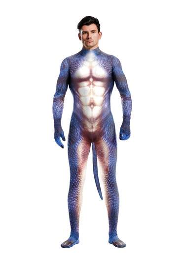 Kertenkele Cosplay Kostüm Erkek Yetişkin Hayvan Kertenkele 3d