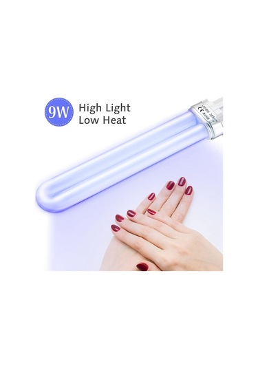 Xurunkeji Tırnak Sanatı Kurutma Makinesi Uv Lamba Işığı İçin 6'lı Yedek Elektronik 9w U Şeklinde 365nm Lamba Ampul Tüpü - Endüktans Ampulü Değil