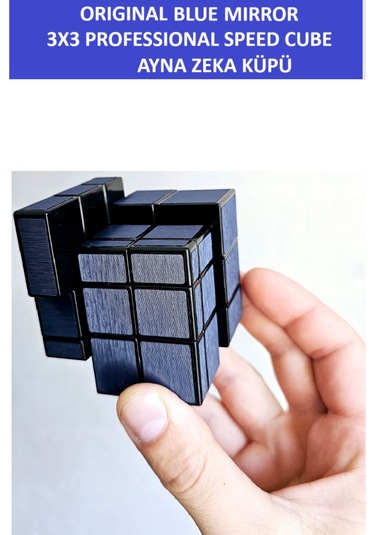 Qy Mırror 3x3 Blue Ayna Küp -zeka Küpü - Profesyonel Speed Cube Blue Mirror - Sabır Küpü -