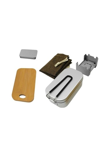 Pazly Yürüyüş Yemeği Tarzı Soba Seti Pişirme Öğle Kutusu Katlanır Kamp İçin Alkol A Sv Çok Renkli Çok Renkli