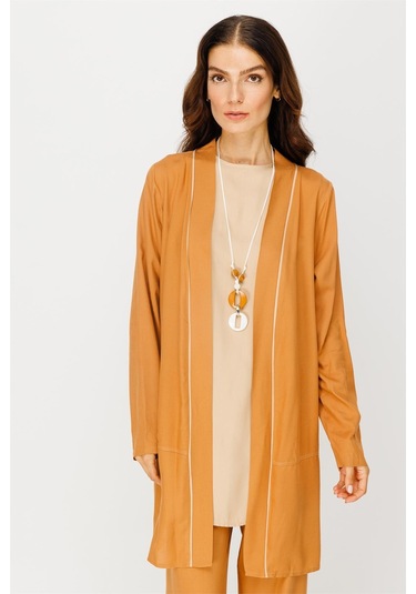 Rahat Kumaş Ceket Pantolon Tunik Koleyeli Takım Tarçın-tarçın Tarçın