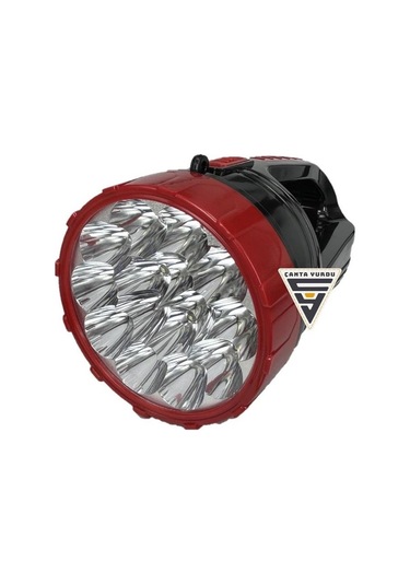 Power 21 Led 3w Kamp Avcı Balıkçı Şarjlı El Feneri Işıldak Siyah