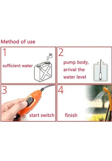 Besthome1 Portatif Kamp Duş Seti, Su Pompalı 12v, 6m Sigaralı Kablo
