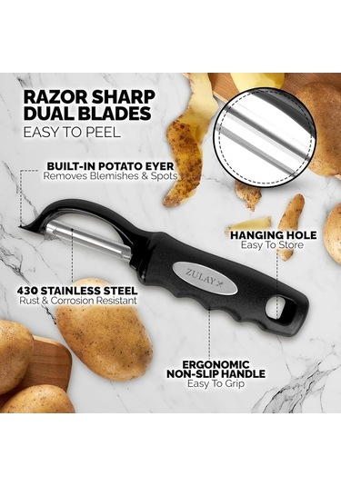 Ulzyvf Soyucu Sebze Saplı Paslanmaz Çelik Makinesi Inox Güvenli Ergonomik Döner Bulaşık Bıçaklar - Tu Inox