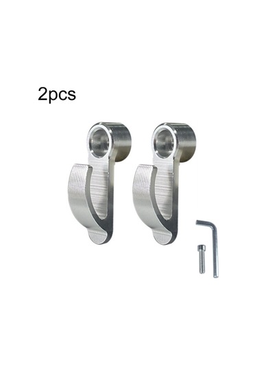 2 Adet Motosiklet Modifiye Kask Kancası Scooter Yan Depolama Kancası Gümüş Diğer