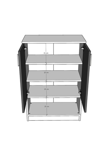 Asra Trend %100 Mdflam Kül Gri Ayakkabılık A-03 Çok Renkli