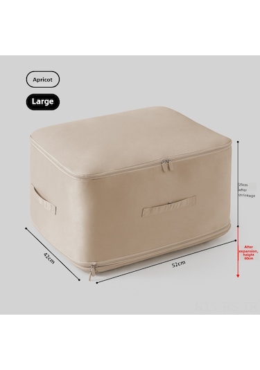 Reedark Büyük Boy Aynalı İpek Malzeme Yorgan, Yorgan Ve Down Ceketler İçin Kompakt Depolama Çantası Açık Kahverengi Diğer