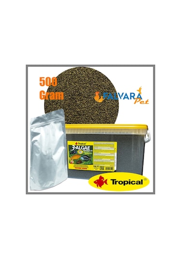 500 G Tropical 3-Algae Granulat-Kovadan Bölme Granül Yem