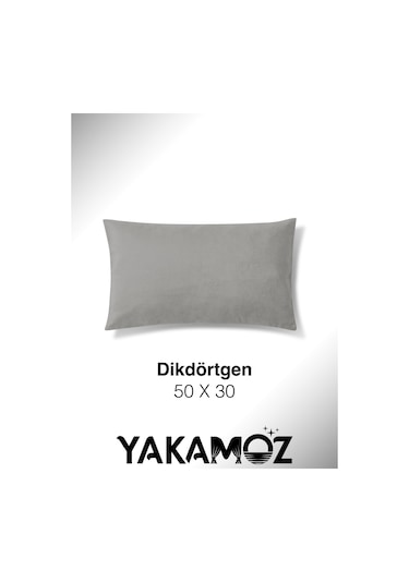 Br Yakamoz Açık Gri Kırlent , Yastık Kılıfı Kadife Görünümlü Velvet Touch Serisi Açık Gri