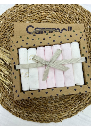 Desenli Penye Bebek Ağız Mendili 7'li 2025 Mö101