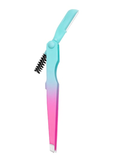 Homyl Kaş Cımbızı Paslanmaz Alet 4mm Düz Uçlu Cımbız Çok Yeşil Pembe