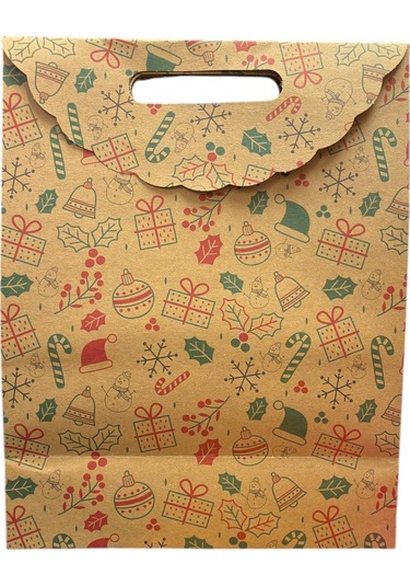 Kraft Yılbaşı Hediye Paketi 28x25x12cm 10'lu