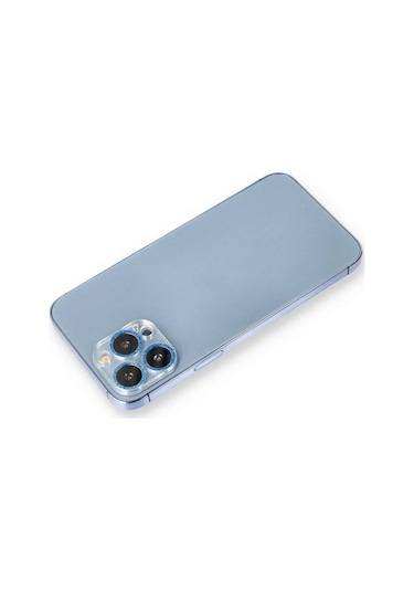 Mey İthalat Apple, Uyumlu iPhone 12 Pro Max Shine Kamera Lens Koruma Cam - Mavi