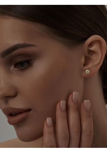 Asj 925 Ayar Beyaz Altın Çubuklu Küpe 243012582 Altın