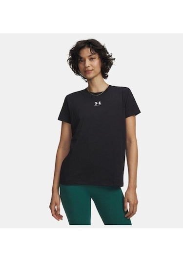 Under Armour Rival Core Short Sleeve Kadın T-shirt-31804 Siyah