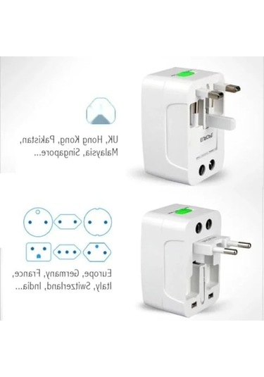 Universal Çoklu Priz Dönüştürücü, 150+ Ülke Uyumlu