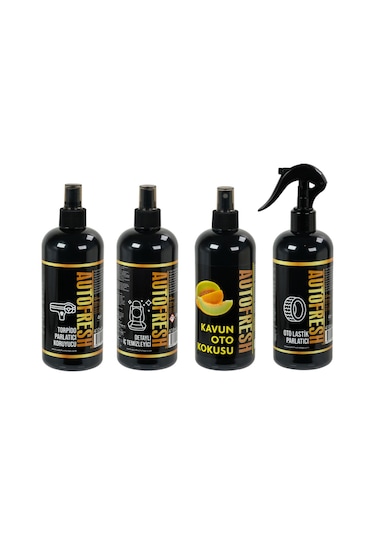 Autofresh 7'li Araç Temizlik Bakım Seti Oto Bakım Seti Lastik, Torpido, Koltuk Tavan Ve Zemin